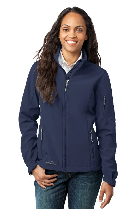 Eddie Bauer Womens Water Resistant Full Zip Jacket - River Navy Blue