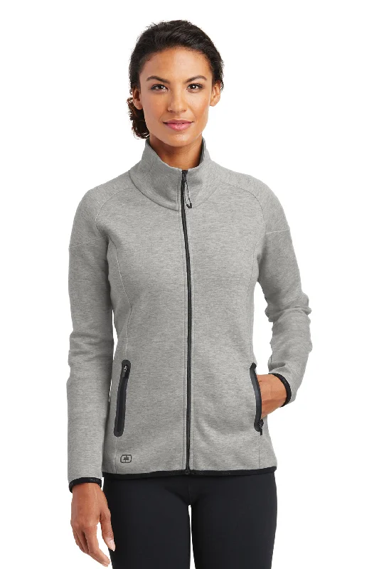 Ogio Womens Endurance Origin Moisture Wicking Full Zip Jacket - Aluminum Grey