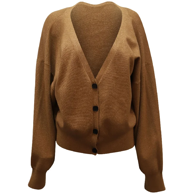 ALC Knit Cardigan in Brown Viscose