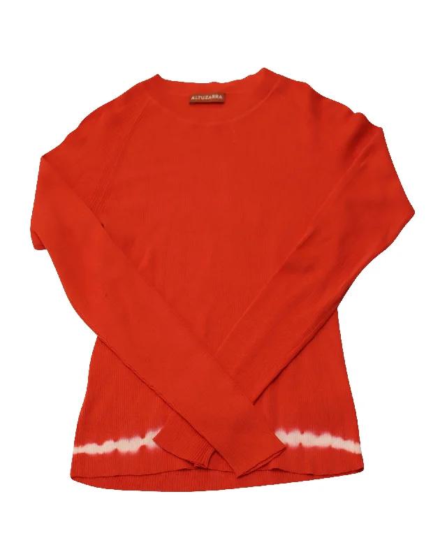 Altuzarra Tie-Dye Effect Sweater in Orange Cotton