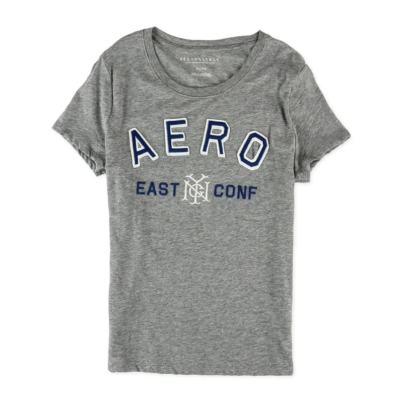 Aeropostale Womens East Conf NYC Embellished T-Shirt, Grey, X-Small