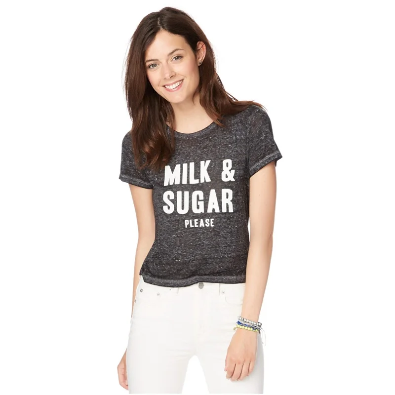 Aeropostale Womens Milk & Sugar Graphic T-Shirt, Black, X-Large