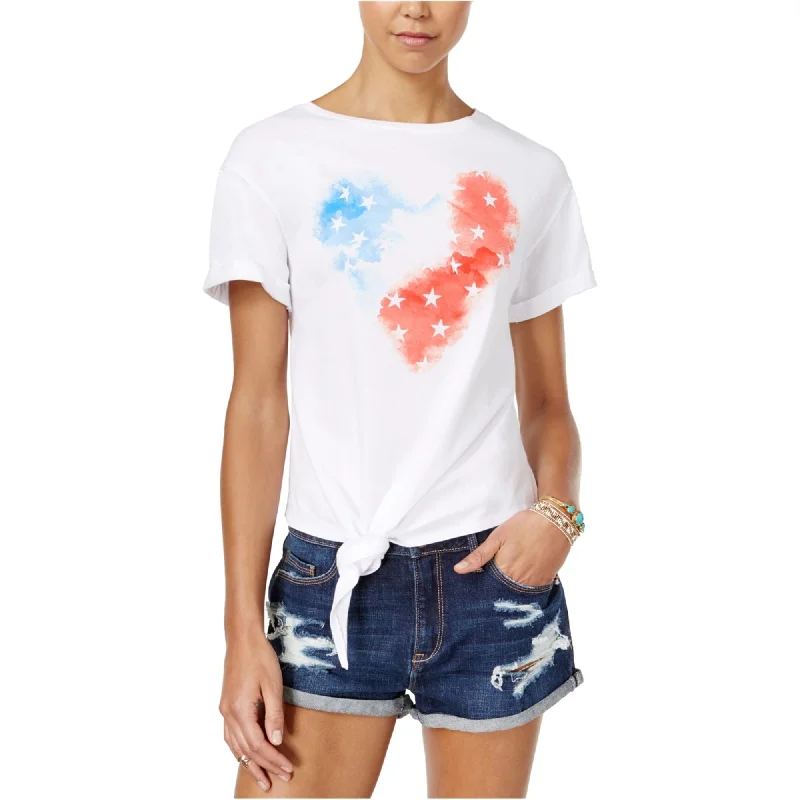 American Rag Womens Knotted Graphic T-Shirt