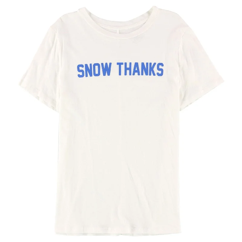 Carbon Copy Womens Snow Thanks Graphic T-Shirt