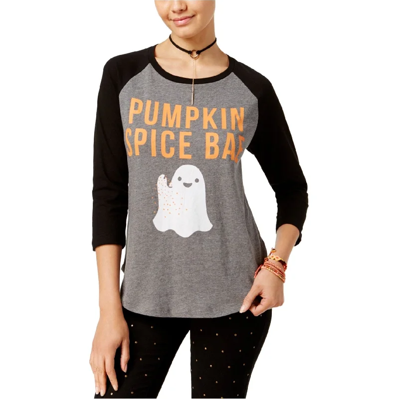 Doe Womens Pumpkin Spice Graphic T-Shirt, Grey, Small