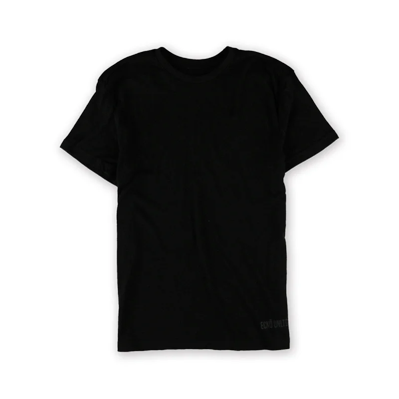 Ecko Unltd. Womens Solid Crew Basic T-Shirt, Black, X-Small