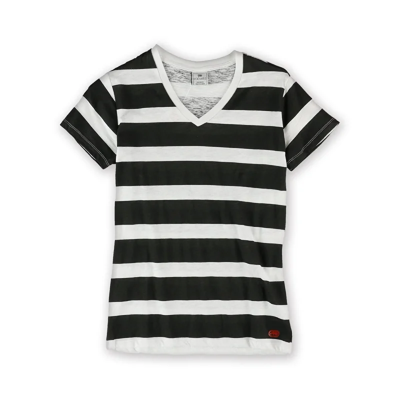 Ecko Unltd. Womens Stripe Slub Graphic T-Shirt