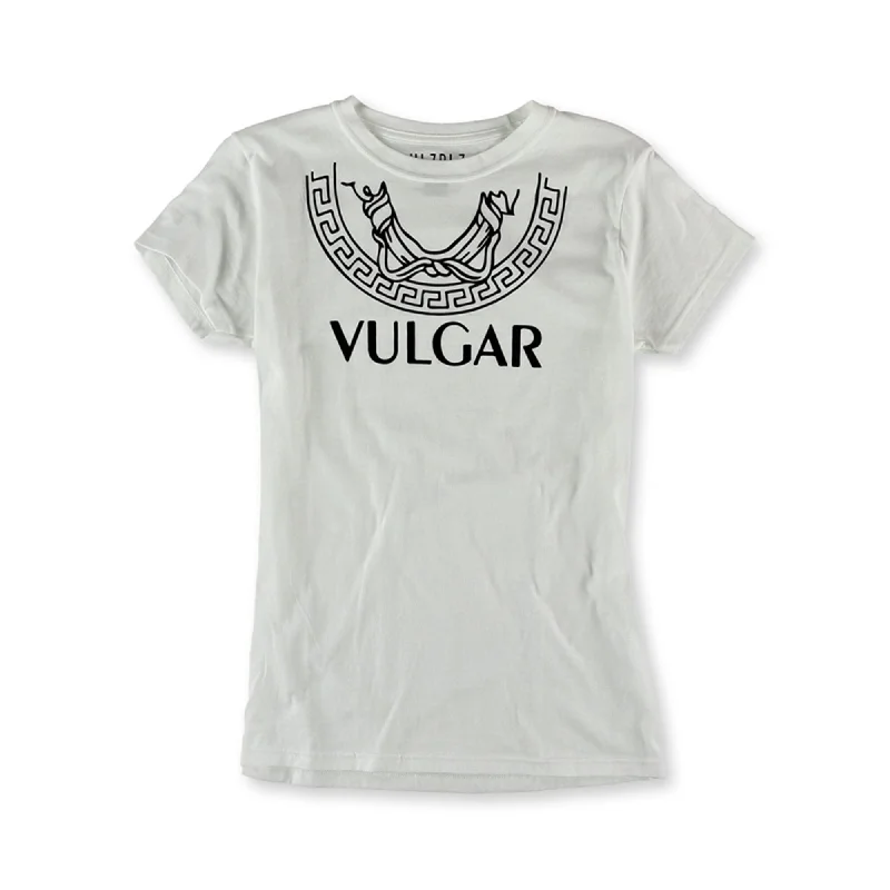 HLZBLZ Womens The Vulgar Tee Graphic T-Shirt, White, Large