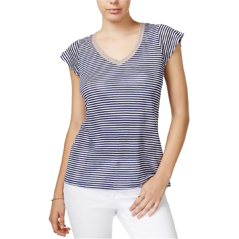 Maison Jules Womens Striped Basic T-Shirt