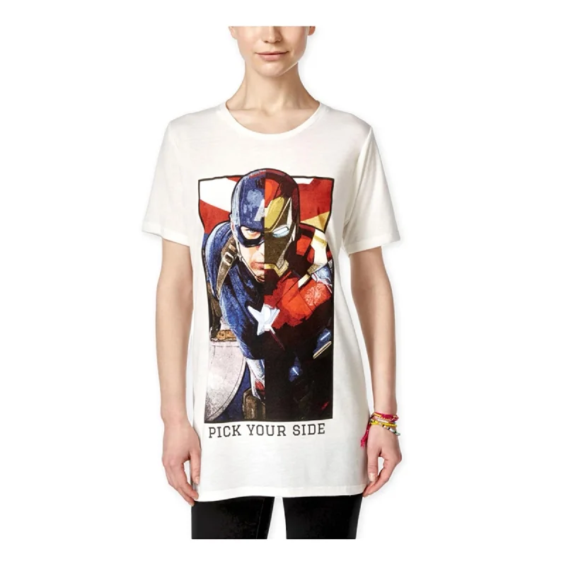 Mighty Fine Womens Avengers Pick Your Side Graphic T-Shirt