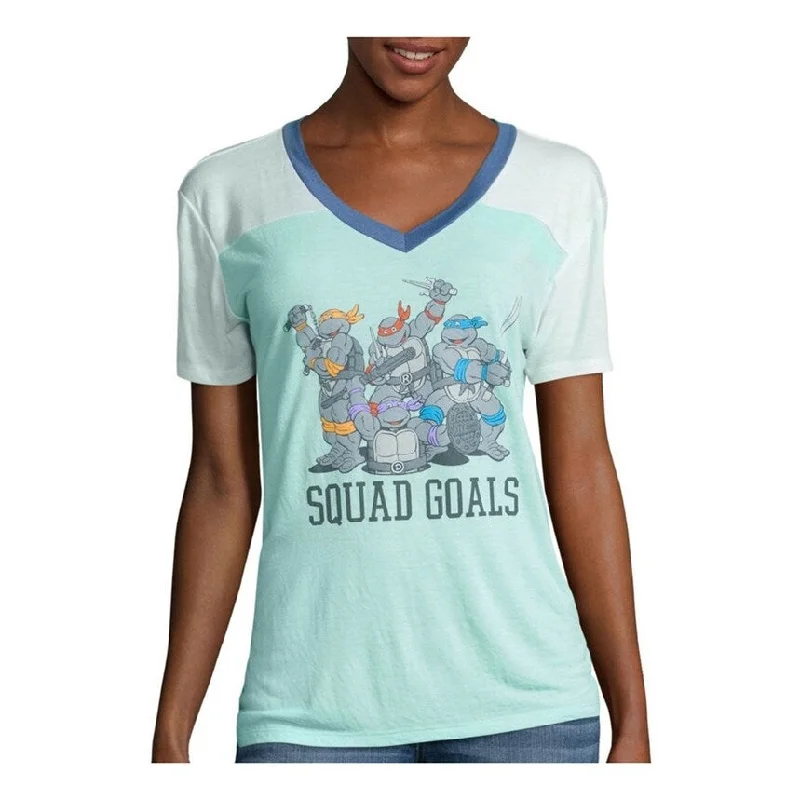 Nickelodeon Womens TMNT Squad Goals Graphic T-Shirt, Green, X-Small