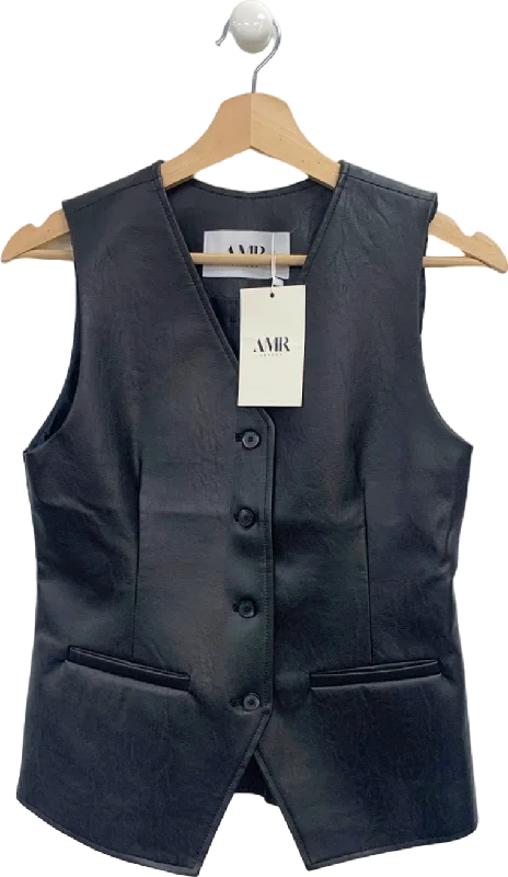 AMR Black Sleeveless Vest UK S