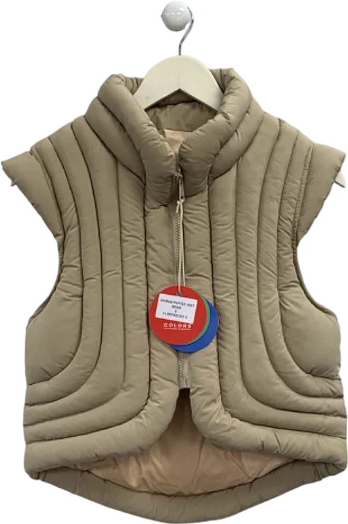 Colours Beige Woman Puffer Vest S