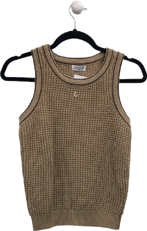 LOUNGE Beige Knitted Vest XS