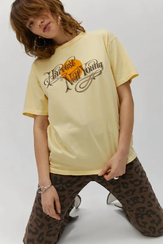 La Neil Young Harvest Weekend Tee In Yellow