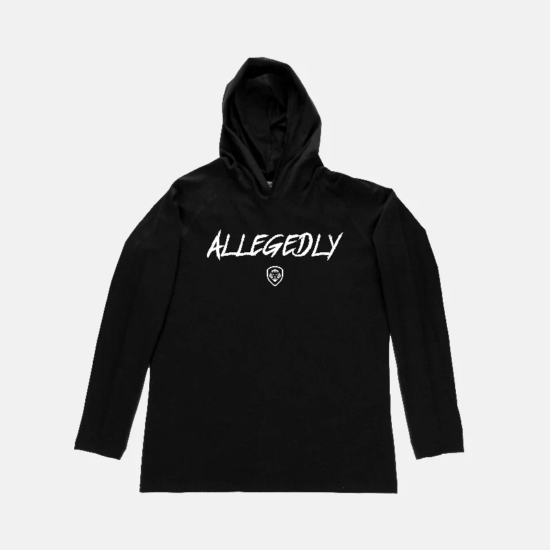 Allegedly Black Long Sleeve Lightweight Performance Hoodie