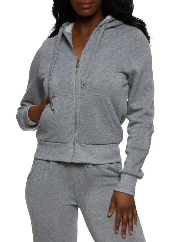 Zip Up Fleece Hoodie