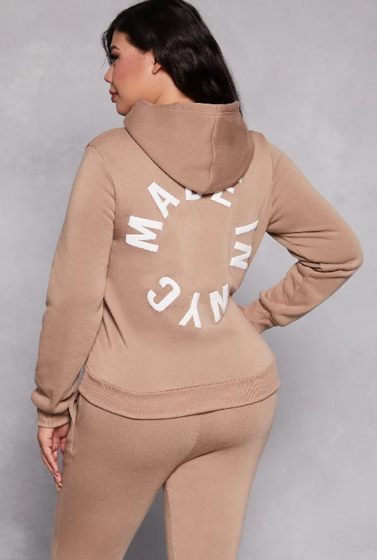 Plus Size Fleece Luxury Graphic Hoodie