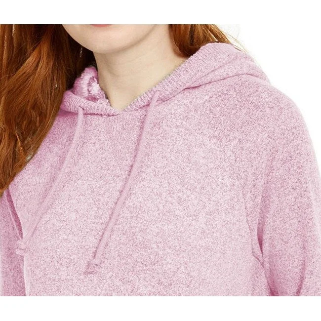 Ultra Flirt Juniors Women's Sherpa Lined Hoodie Pink Size Large