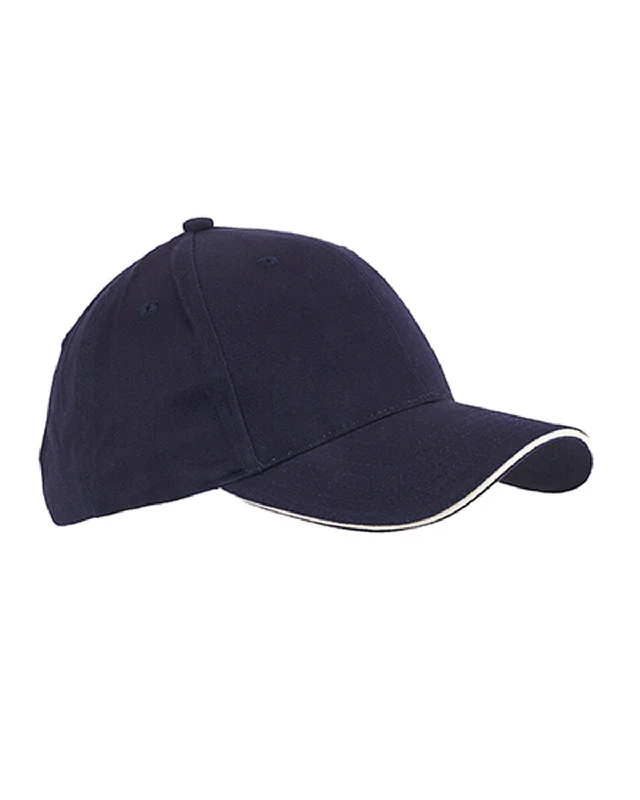 Big Accessories BX004 6-Panel Twill Sandwich Baseball Cap