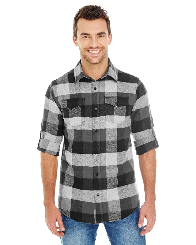 Burnside B8210 Men's Plaid Flannel Shirt