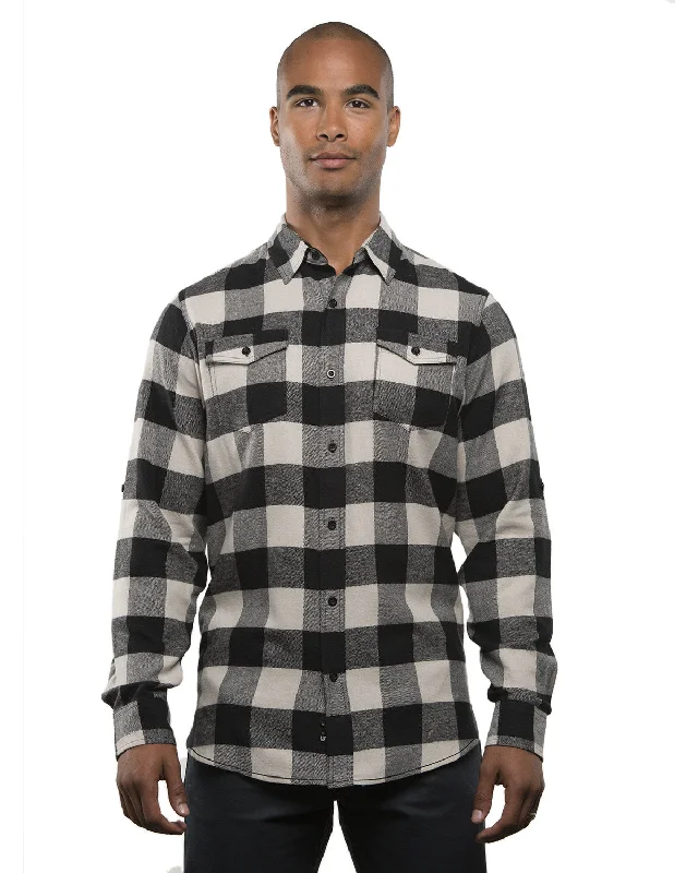 Burnside B8210 Men's Plaid Flannel Shirt