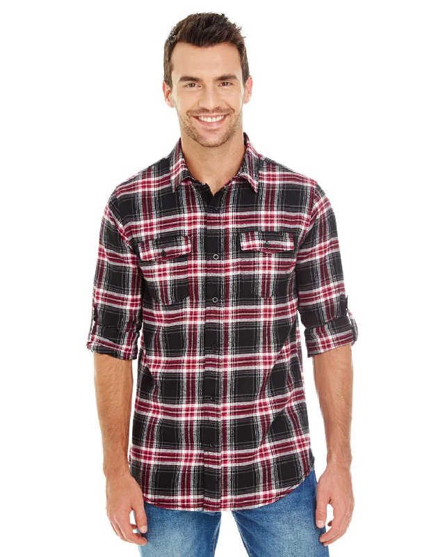 Burnside B8210 Men's Plaid Flannel Shirt