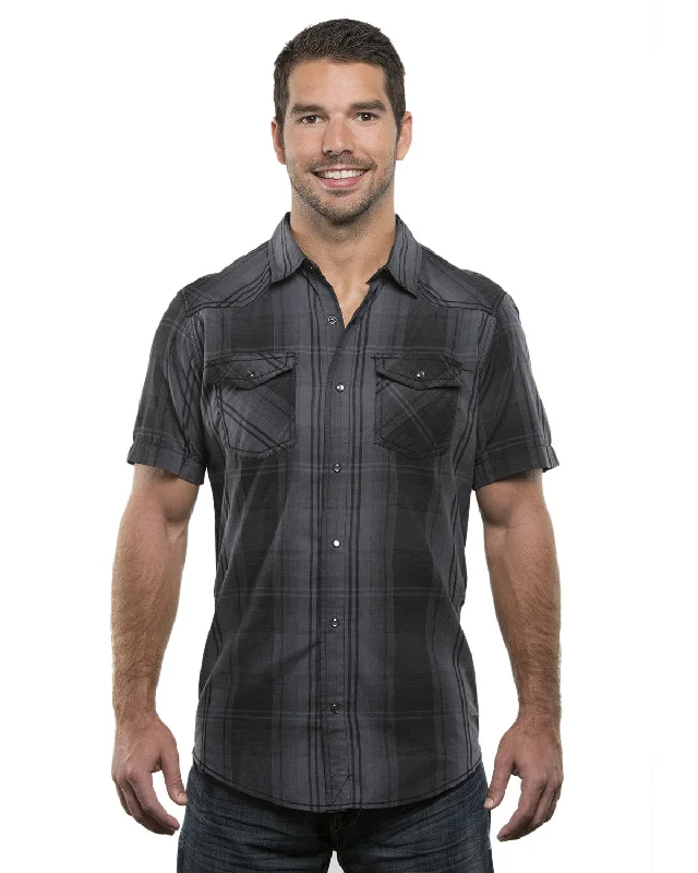 Burnside B9206 Men's Plaid Pattern Western Woven