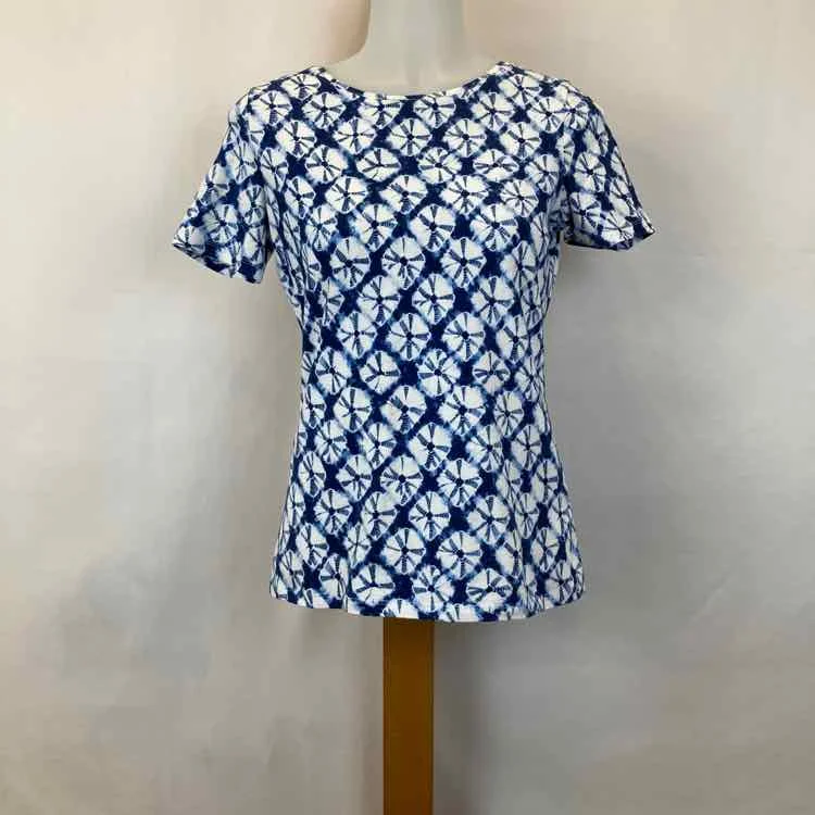 Talbots Women's Size XSP Blue Misc. Short Sleeve Shirt