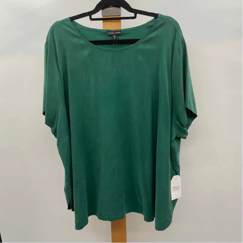 Universal standard Women's Size XL Emerald Solid Short Sleeve Shirt