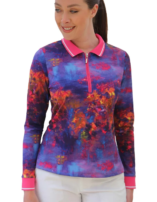 FAMARA Long Sleeve Golf Polo (Multiple Colors)