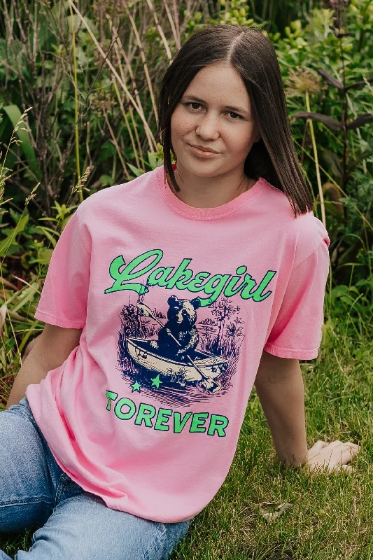 Lakegirl Ringspun Short Sleeve in Hot Pink