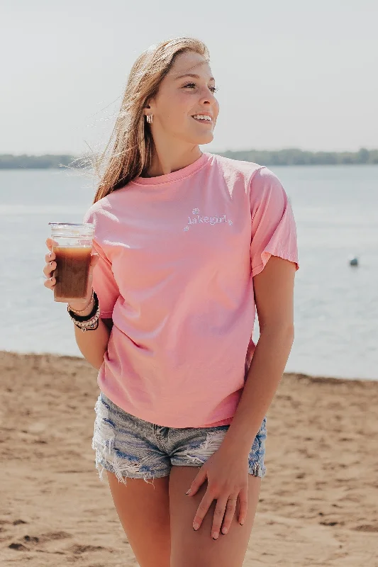 Ringspun Short Sleeve Tee in Hot Pink