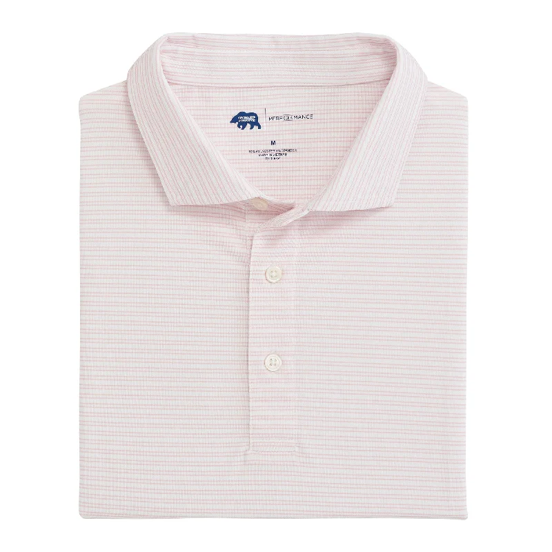 Pairing Stripe Performance Pique Polo - Rose Shadow