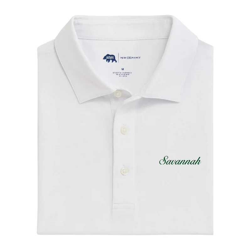 Savannah Town Script Icon Polo - White