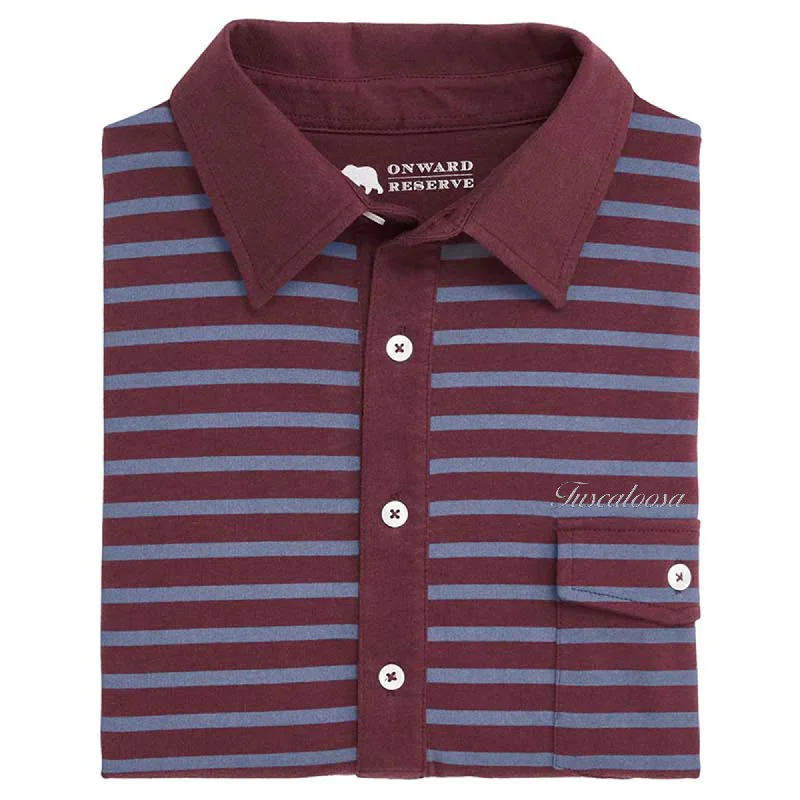 Tuscaloosa Town Script Racquet Club Polo - Zinfandel