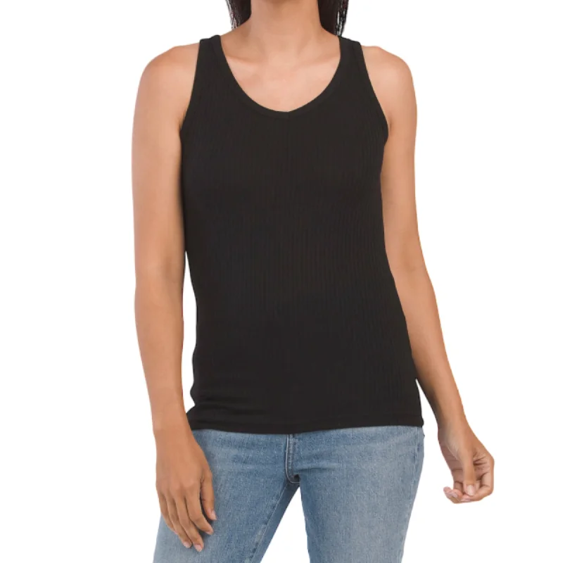 Rachel Zoe V-neck Ribbed V-neck Tank Top