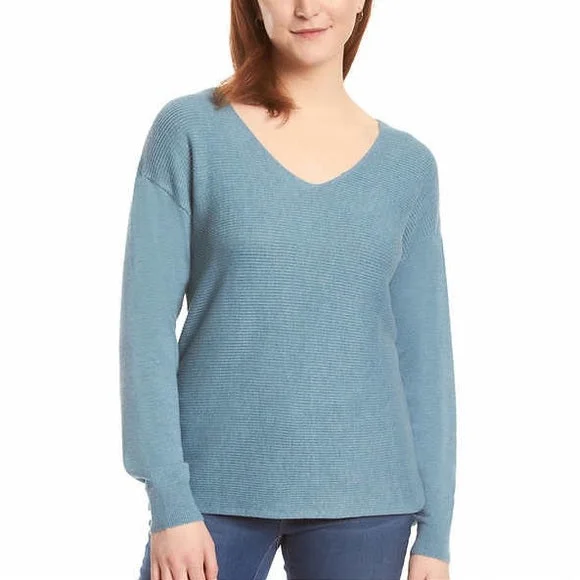 Ella Moss Ladies' Ribbed V-Neck Sweater