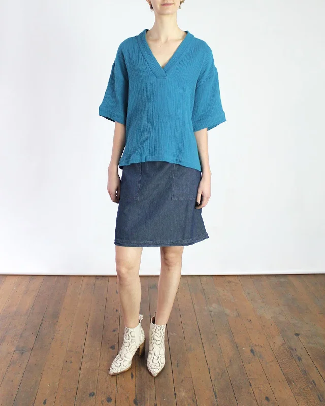 Muslin V-Neck Top